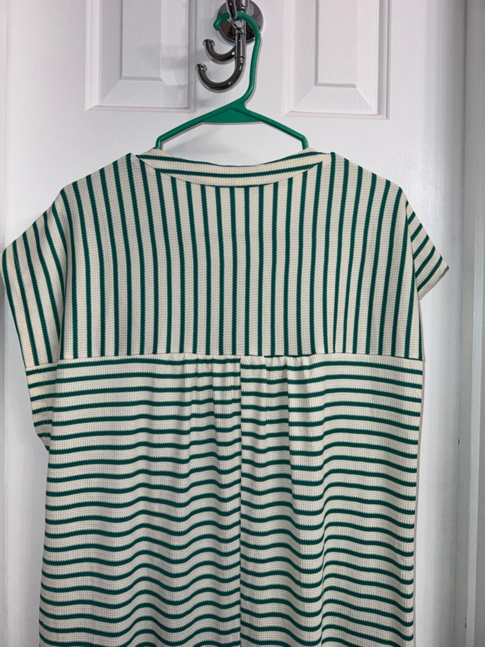 CICY BELL Women’s Sleeveless Green Stripe Wide-Leg Jumpsuit, New Size XL - Picture 10 of 16